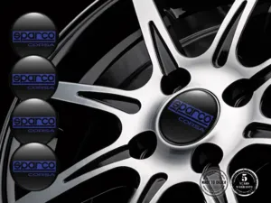 Sparco Logo Emblème Bombé Autocollants Jantes Haute Qualité